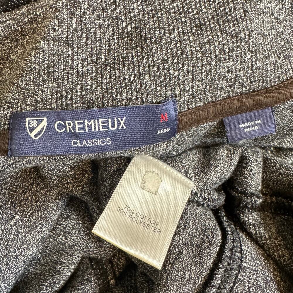 Cremieux Classic Medium Charcoal Knit Full Zip Pocket Sweater Jacket, M - Picture 9 of 10